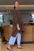 Made in Italy Paulo Pillow Cotton Honeycomb Parachute Tunic Coffee Bean
